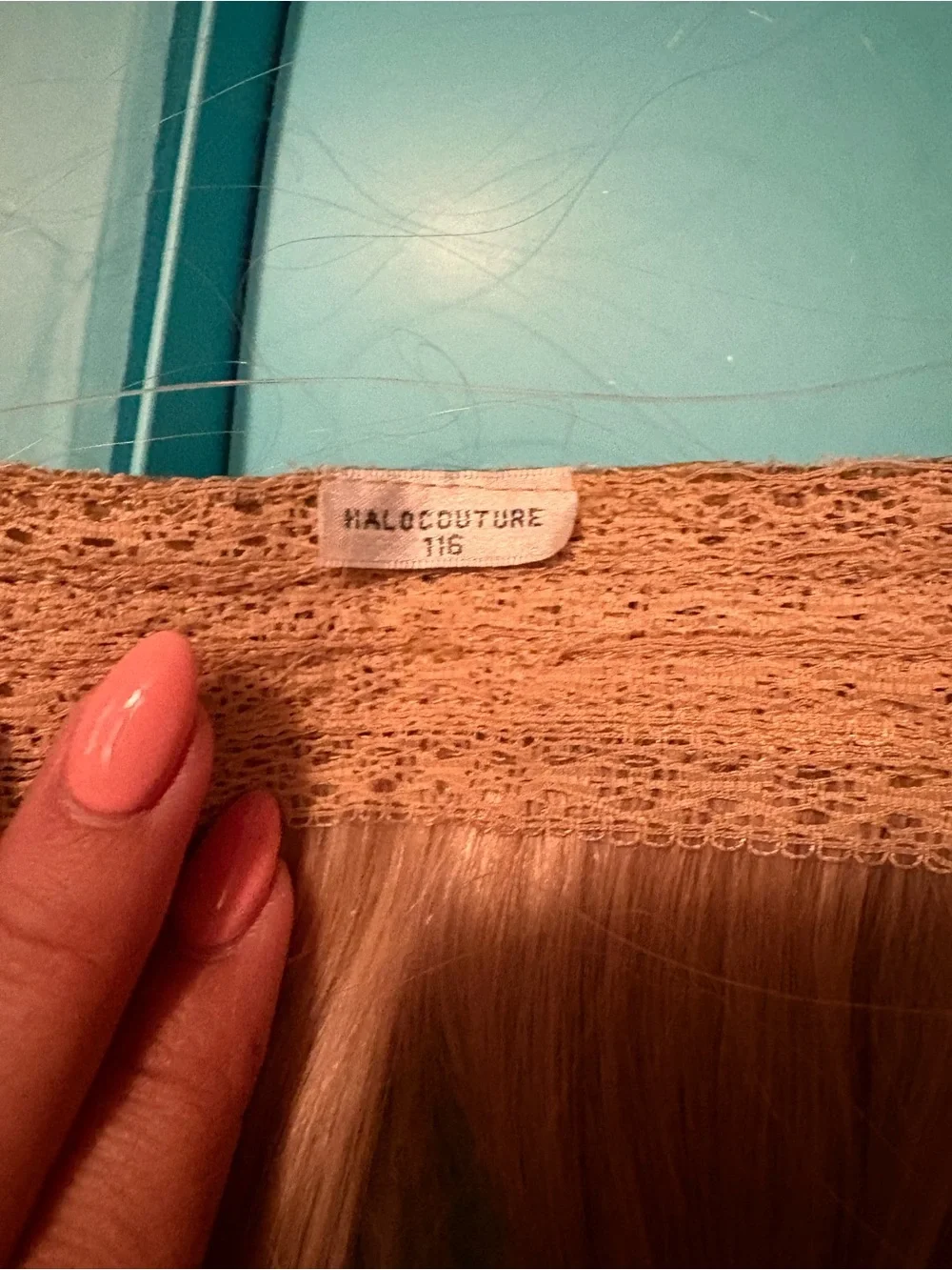 Soft Wavy Blonde Hair Extension - Natural Light Blonde Halo Couture 16”
